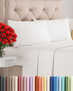 CGK Unlimited king-size flat sheet showing breathable, cooling fabric for restful sleep.