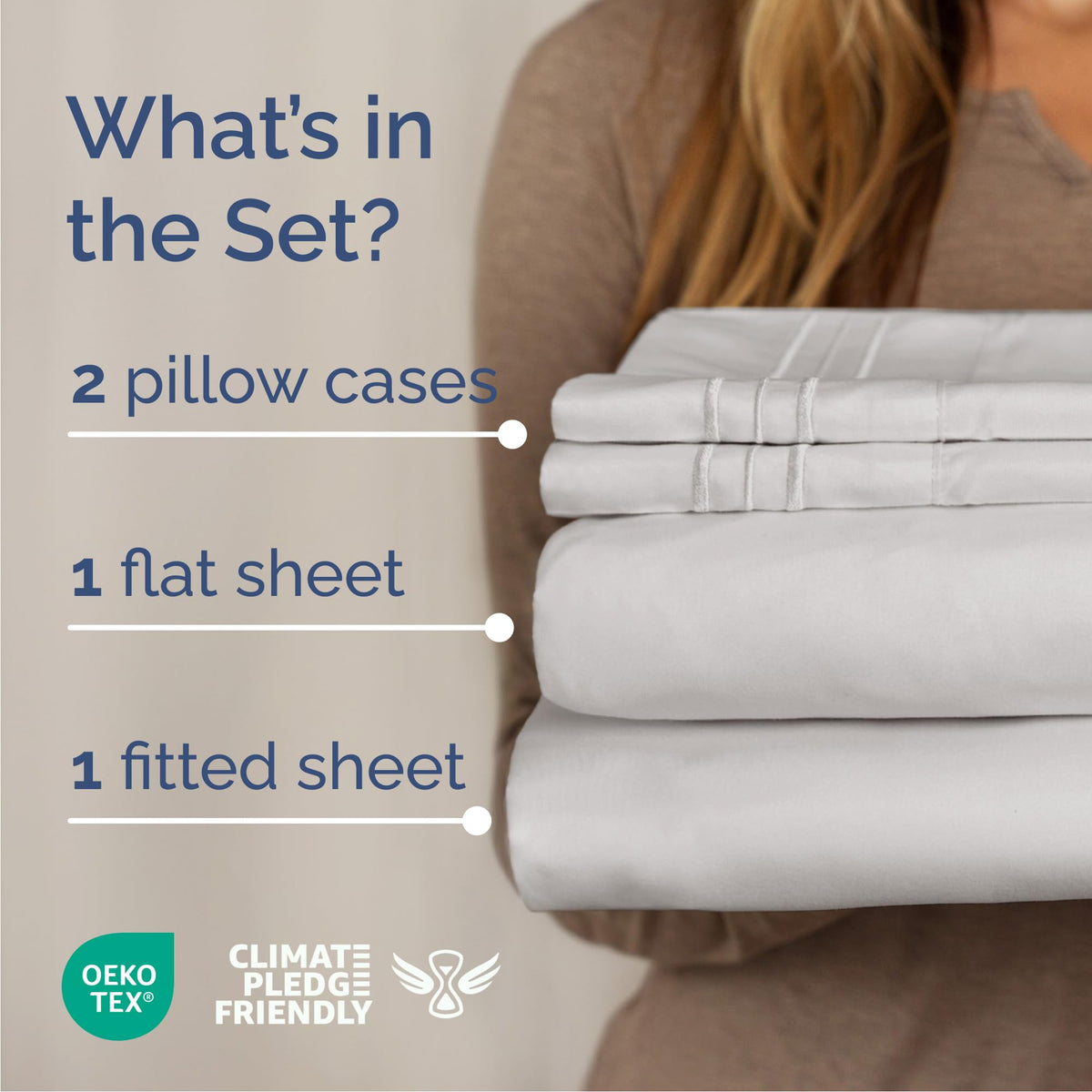CGK Unlimited King Size Sheet Set close up shows brushed microfiber softness
