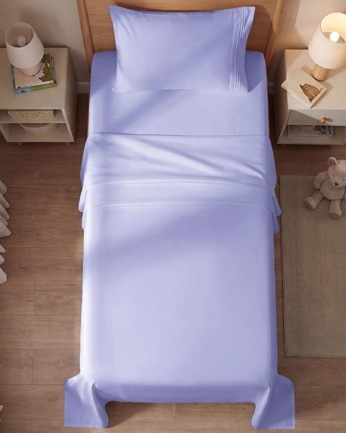 Brushed microfiber texture emphasizes softness and value in CGK sheets.