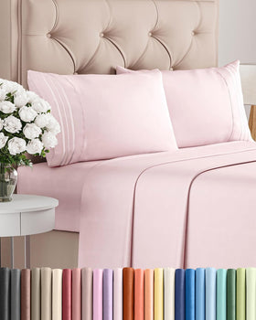 CGK Unlimited Lavender Pink sheet set closeup soft fabric