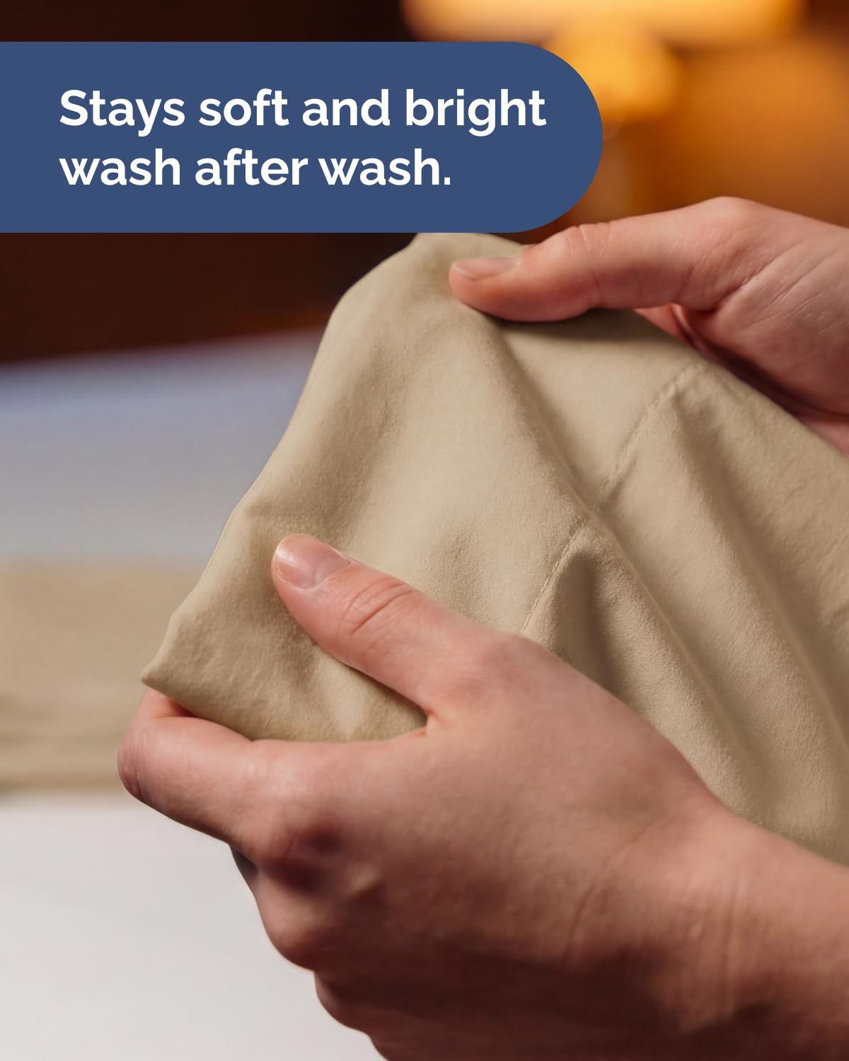 CGK Unlimited all-season comfort image highlights breathable microfiber for year-round use.