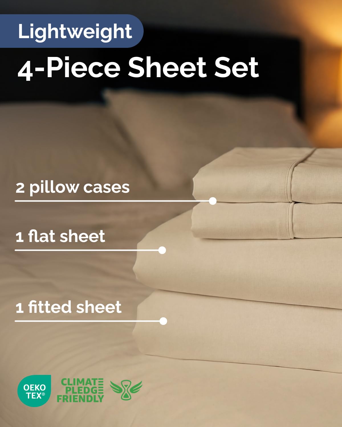CGK Unlimited lightweight queen fitted sheet with deep pockets fits mattresses up to 16 inches.