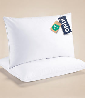 CGK Unlimited Linens ultra-thin king pillows 2-pack for gentle, low-loft support.