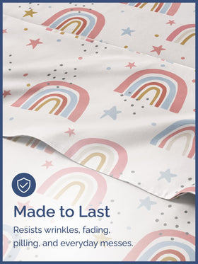 CGK Unlimited loft-bed compatible sheets stay secure on tall beds