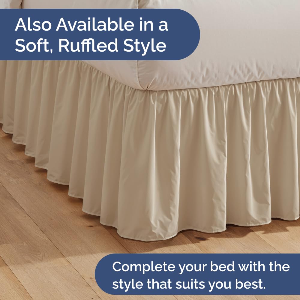 CGK Unlimited machine washable bed skirt simplifies care and lasting softness.