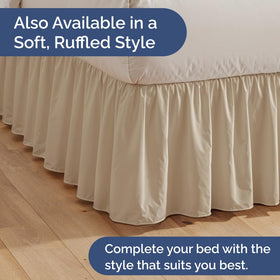 CGK Unlimited machine washable bed skirt simplifies care and lasting softness.