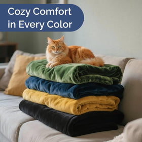 CGK Unlimited machine-washable fleece blanket cleans easily.