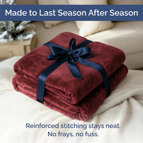 CGK Unlimited machine-washable fleece blanket stays soft after multiple cleanings.