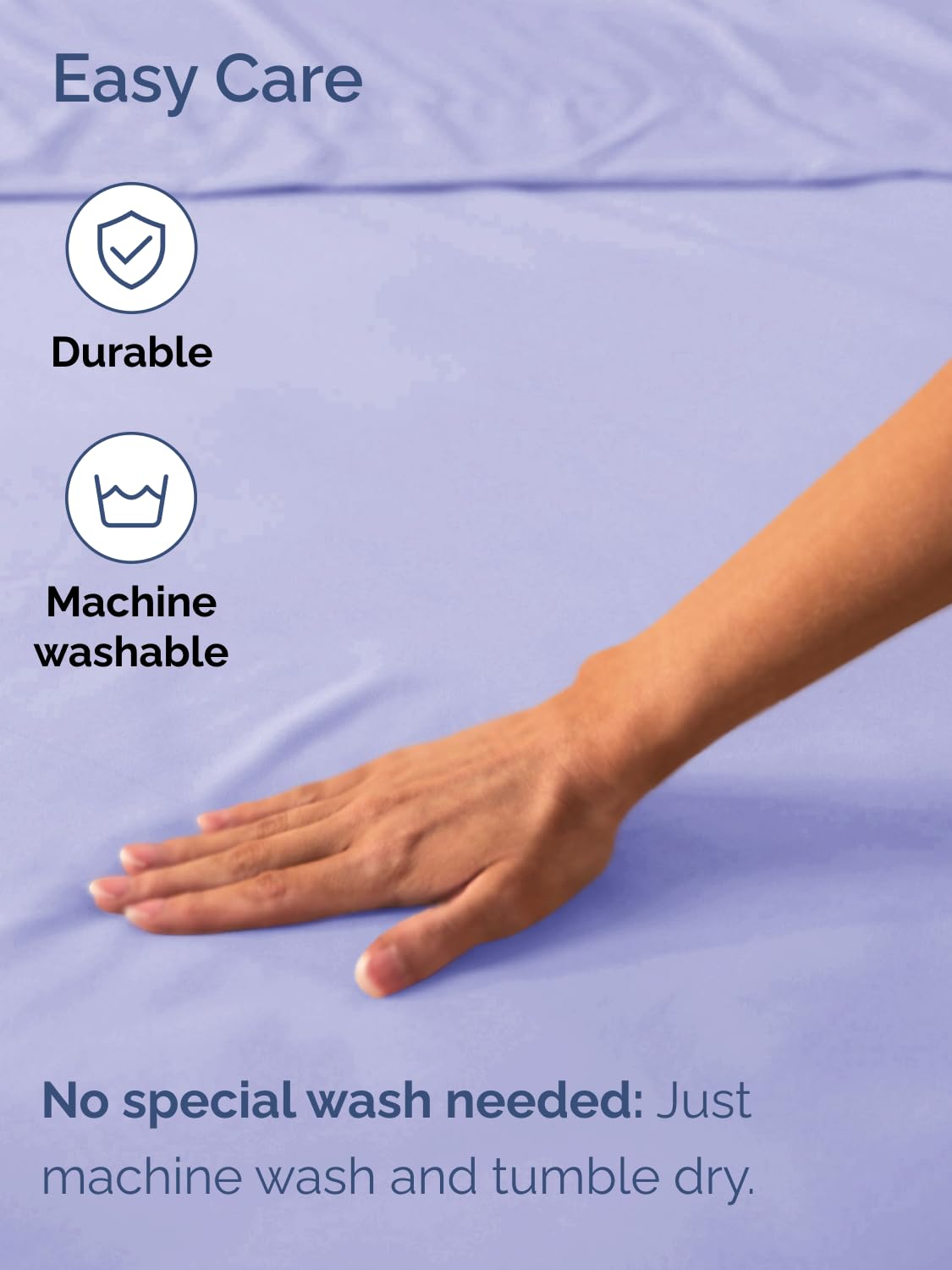 CGK Unlimited machine-washable lavender sheet for easy care and quick refresh.
