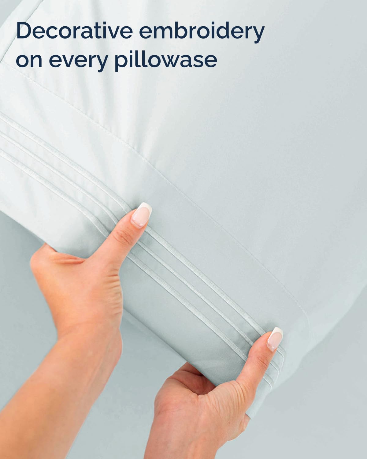 CGK Unlimited 16-inch deep pockets shown on mattress edge.