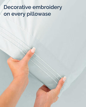 CGK Unlimited 16-inch deep pockets shown on mattress edge.