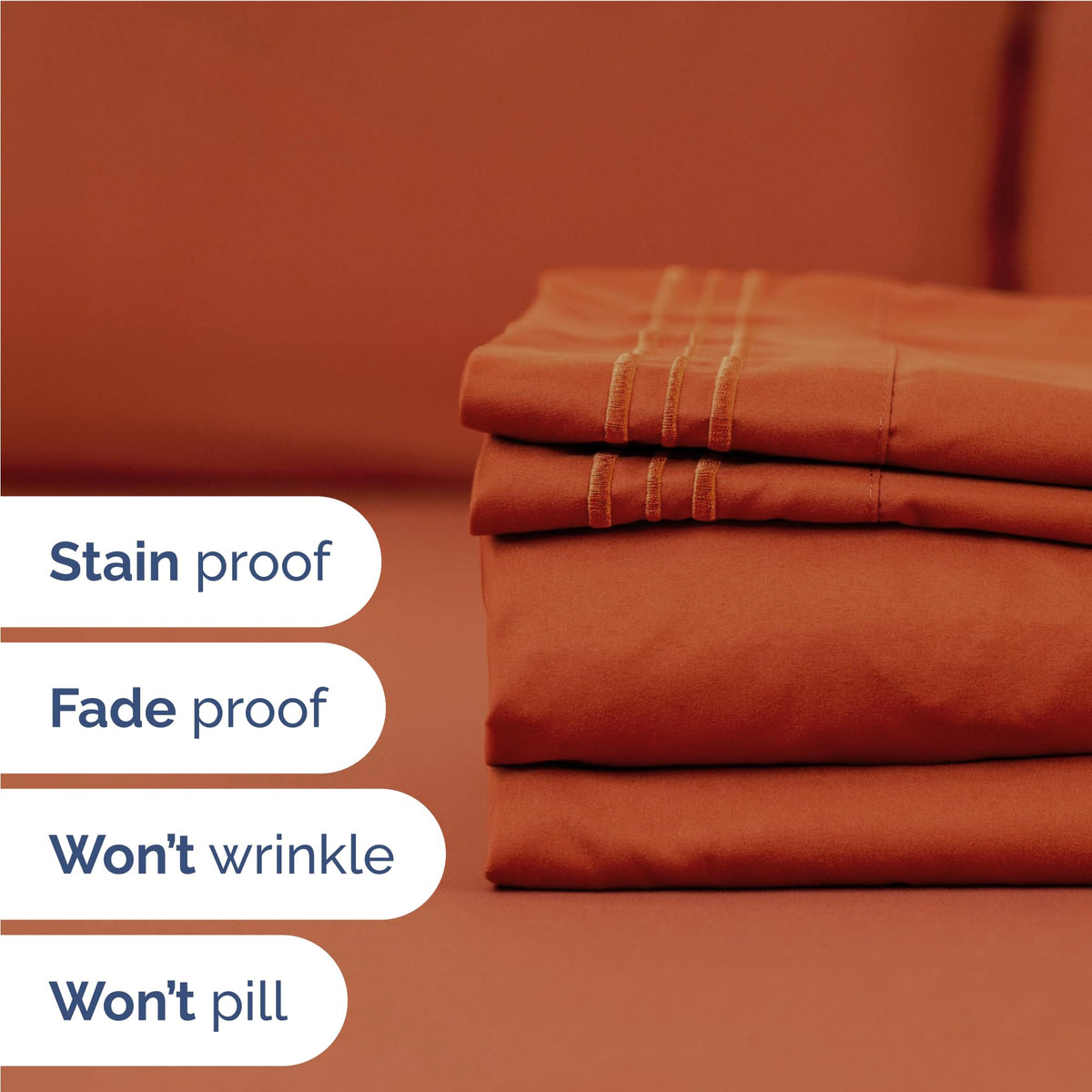 CGK Unlimited brushed microfiber sheets deliver silky softness with lightweight warmth.