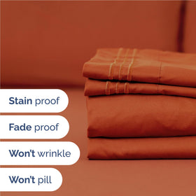 CGK Unlimited brushed microfiber sheets deliver silky softness with lightweight warmth.