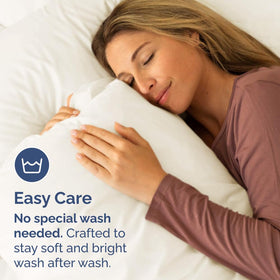 Off-white color adds clean, timeless style to any bed.