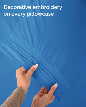 CGK Unlimited packaging blue sheet set highlighting value and gift-ready presentation