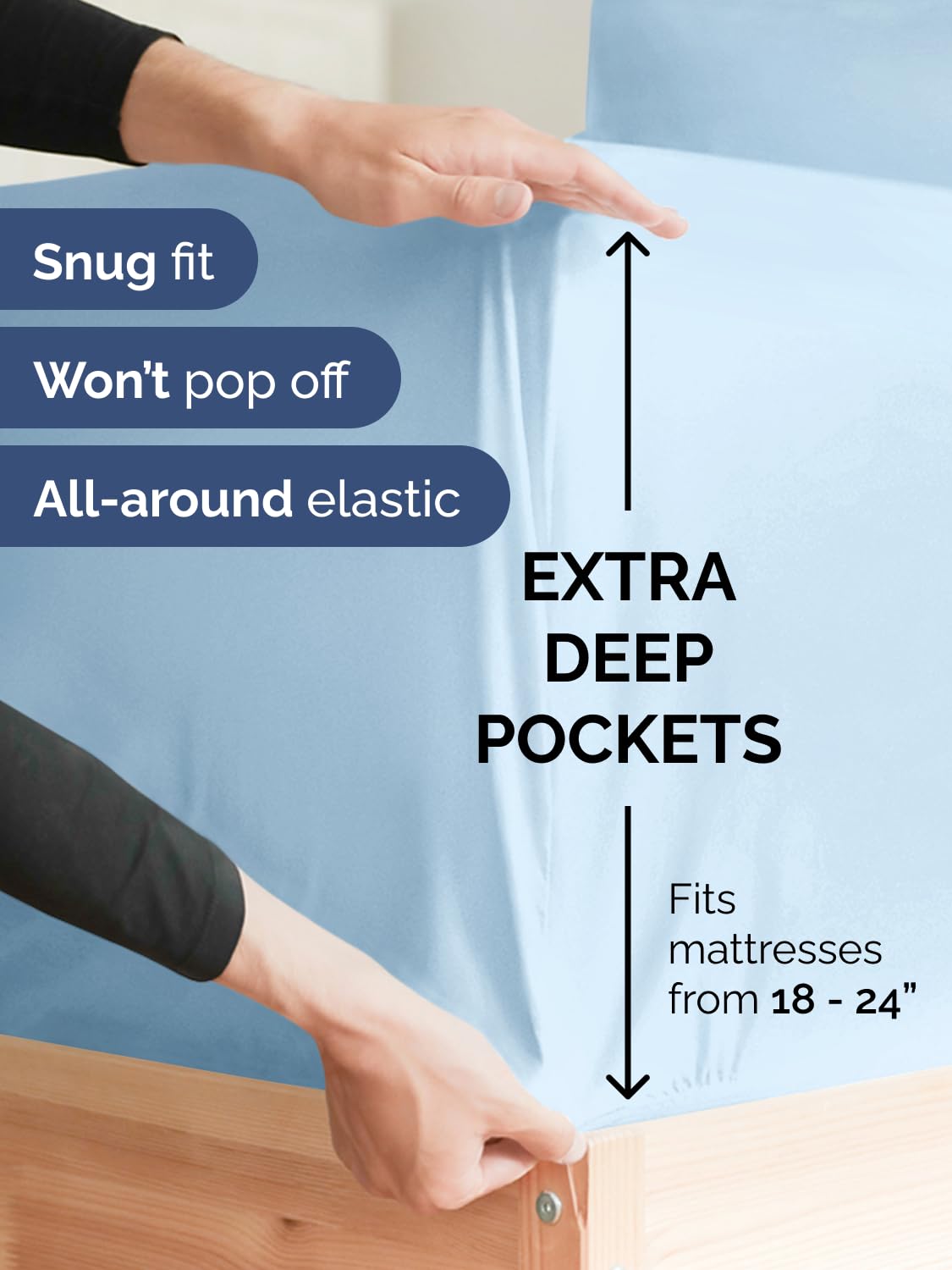 CGK Unlimited pillowcases with secure closures for tidy, in-place pillows.