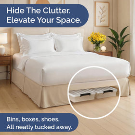 CGK Unlimited king bed skirt side pleats showcase refined, structured appearance.