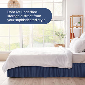 Pleated design detail adds subtle depth to bedroom decor with CGK Unlimited.