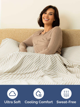Close-up of premium double-brushed fabric showing lasting softness