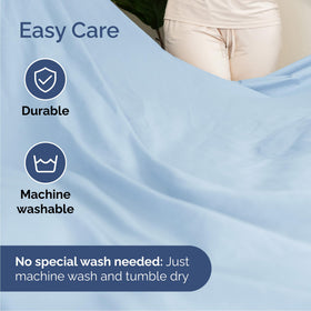 CGK Unlimited deep pocket design fits thicker mattresses securely.