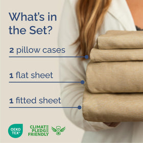 CGK Unlimited queen fitted sheet showing deep pocket fit on mattress