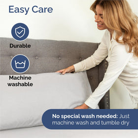 CGK Unlimited queen sheets shown in a tidy bedroom setup.