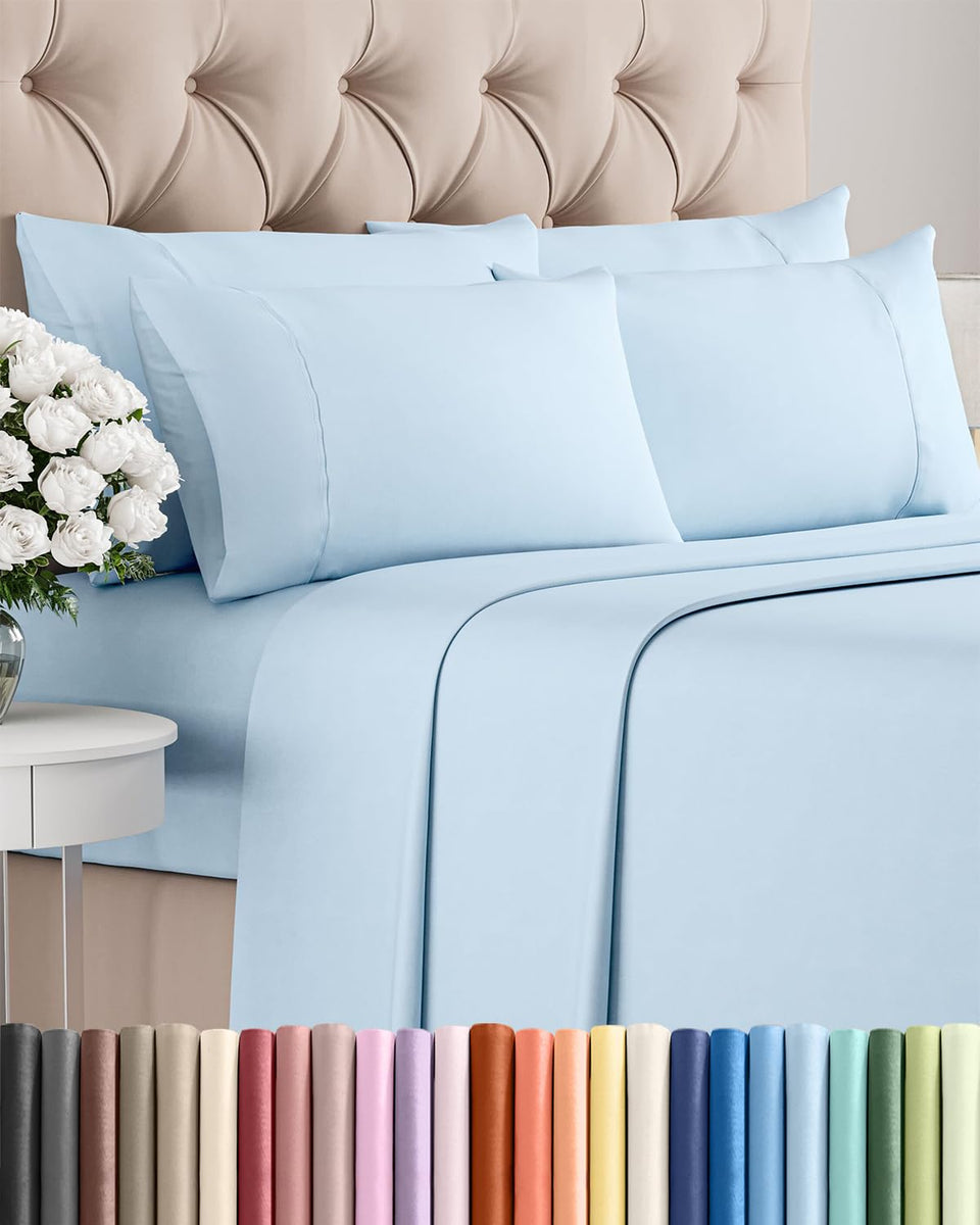 CGK Unlimited Queen 6-piece set front view showing premium bedding softness