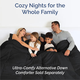 CGK Unlimited Queen bedding set in black delivers hotel-style luxury at home.