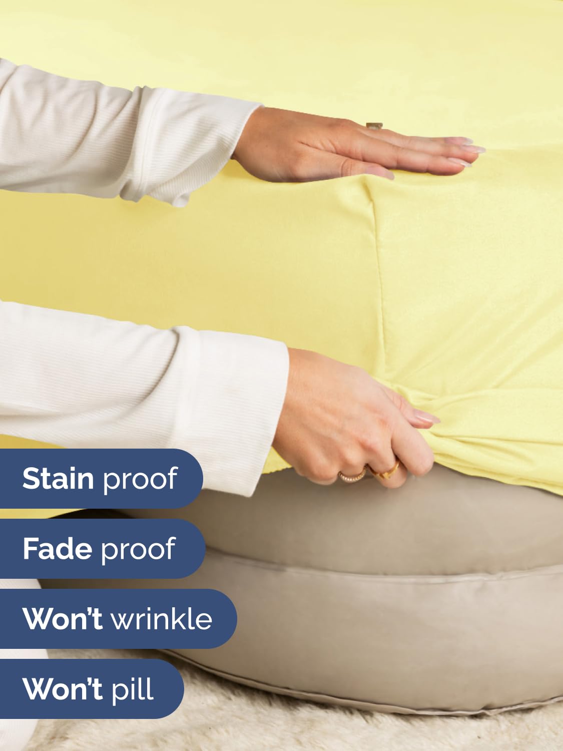 CGK Unlimited queen fitted sheet with elastic edge so it stays put.