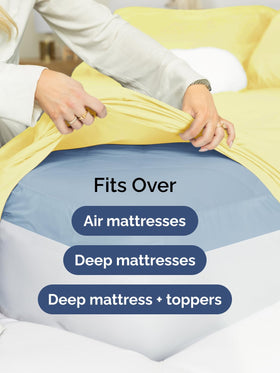 CGK Unlimited queen fitted sheet machine-washable for convenience.