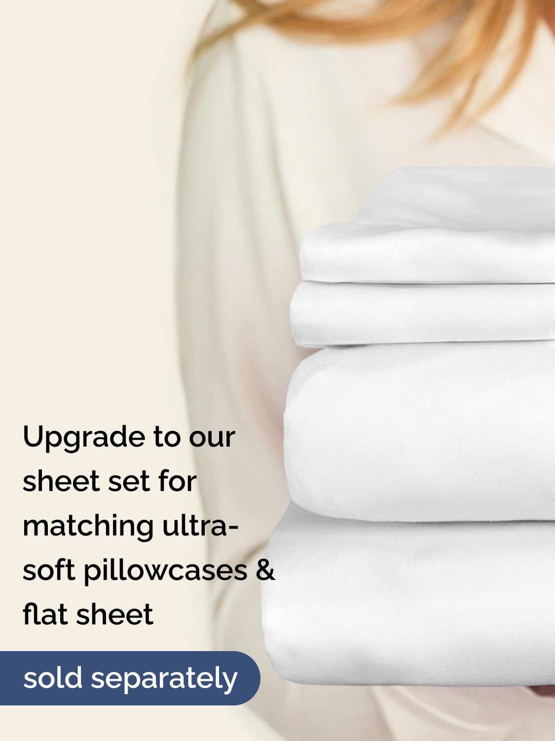 CGK Unlimited queen fitted sheet on bed with topper staying in place