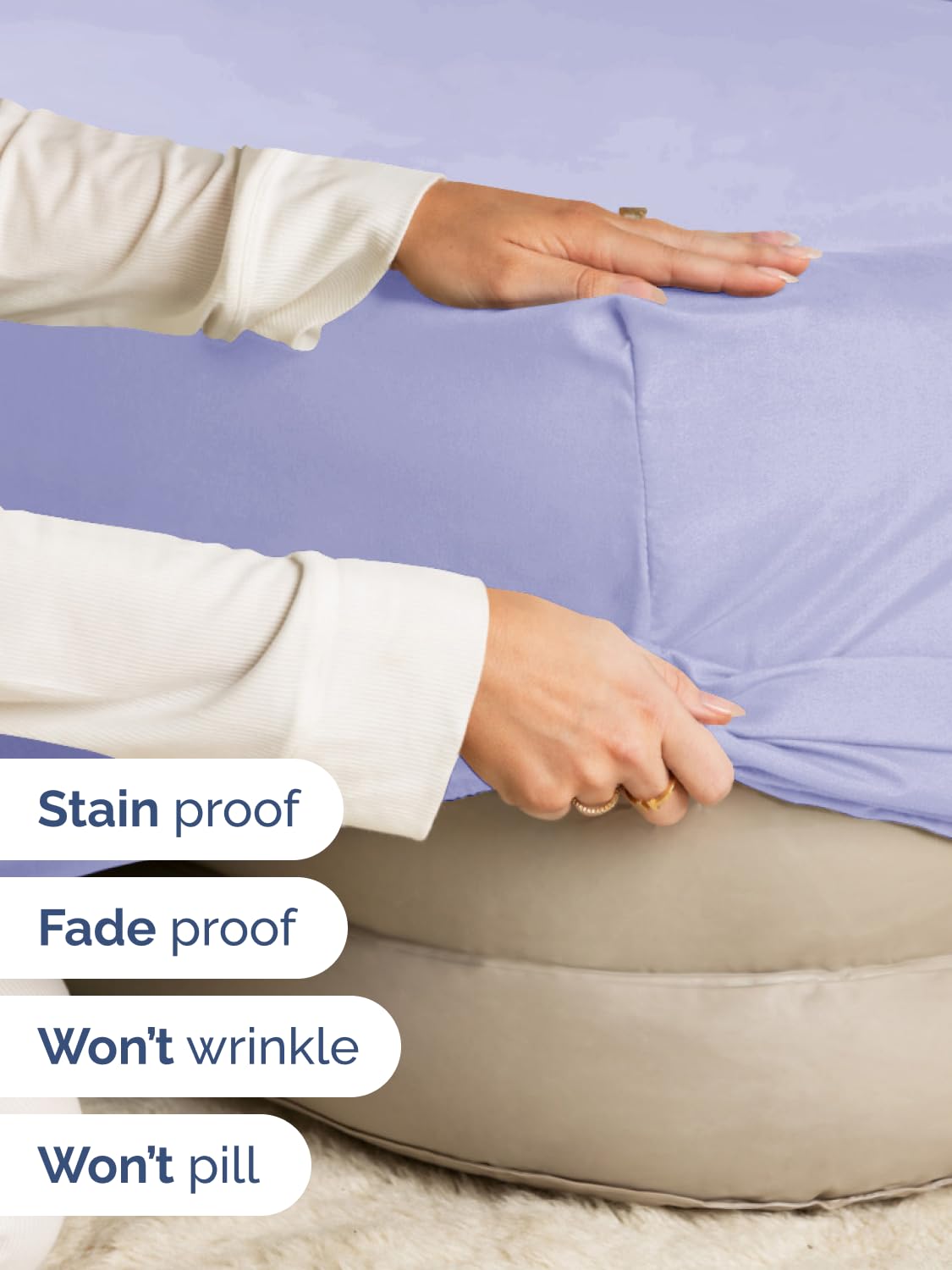 CGK Unlimited wrinkle-resistant queen sheet maintains a smooth surface.