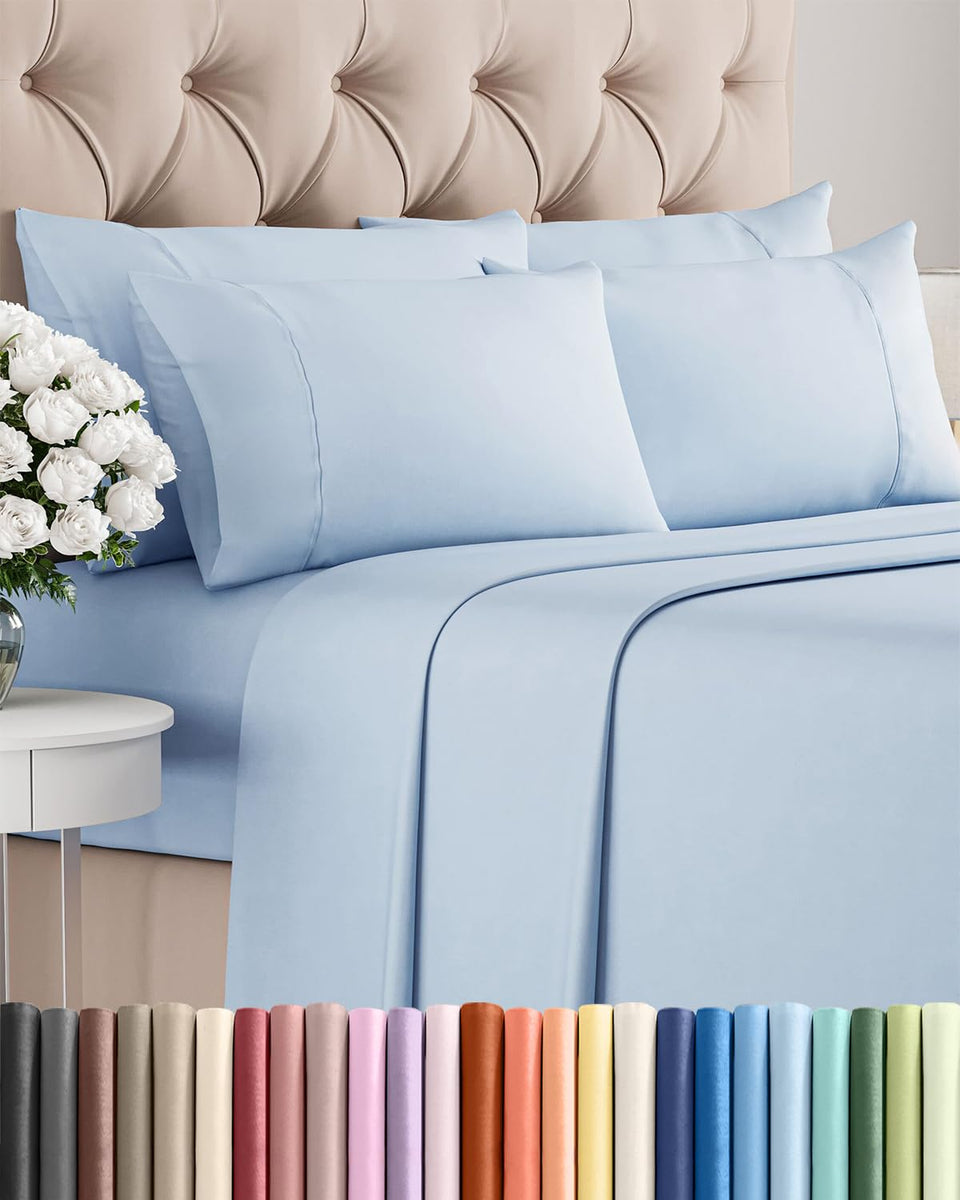CGK Unlimited Queen flat sheet shows breathable, cooling comfort for restful nights.