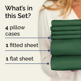 CGK Unlimited queen fitted sheet in emerald with deep pockets for secure fit.