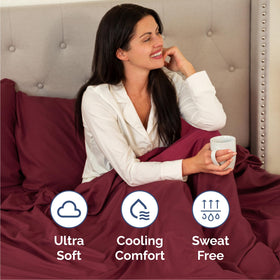 CGK Unlimited deep-pocket design fits mattresses up to 16 inches.