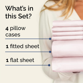 CGK Unlimited Queen fitted sheet in lavender pink with deep-pocket design