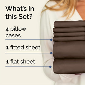 CGK Unlimited Queen Sheet Set flat sheet on bed shows generous queen size.