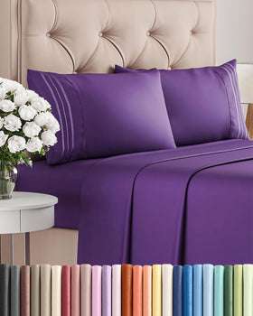 CGK Unlimited queen flat sheet close-up shows silky softness and generous sizing