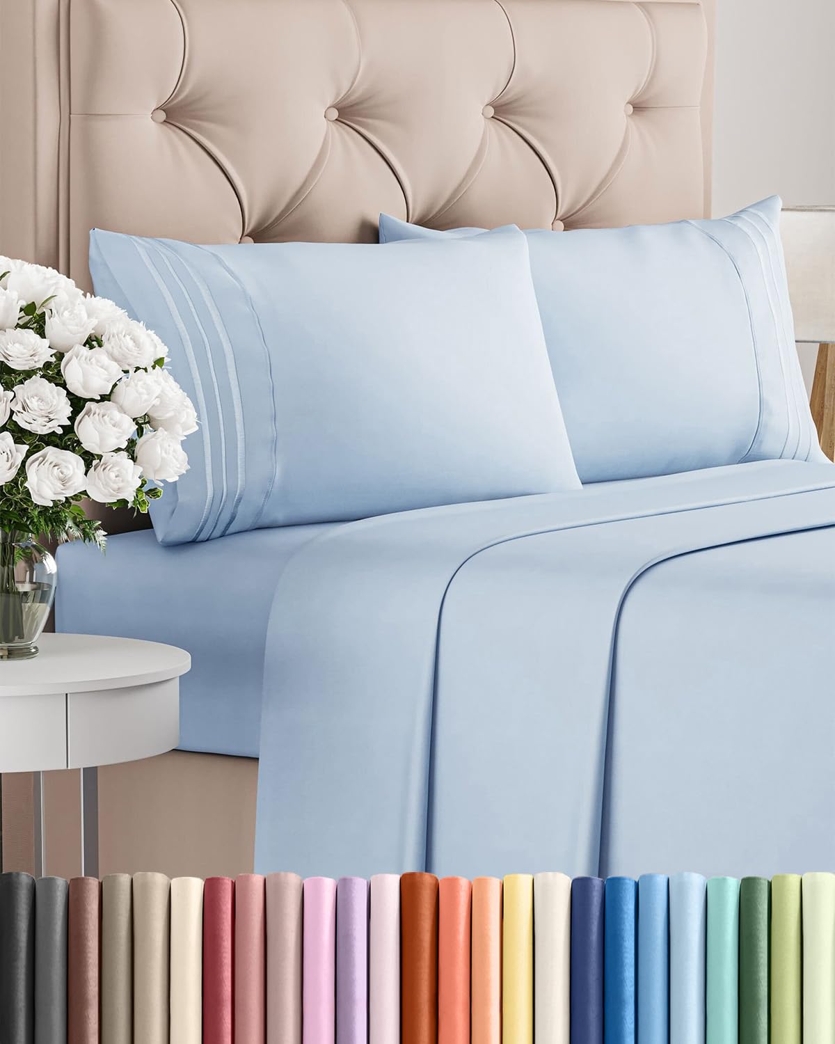 CGK Unlimited queen flat sheet with breathable cooling fabric