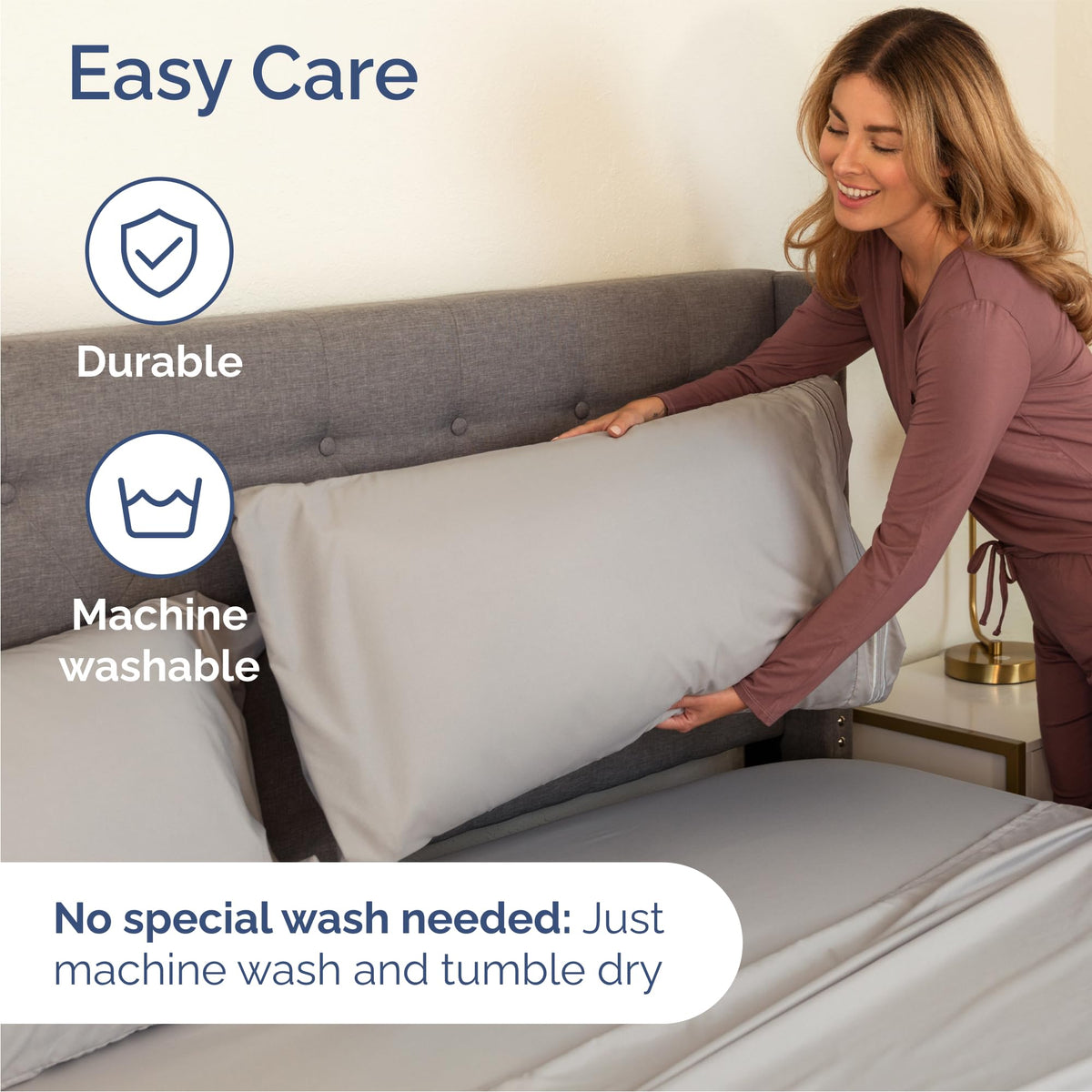 CGK Unlimited wrinkle-free microfiber sheets simplify laundry and care