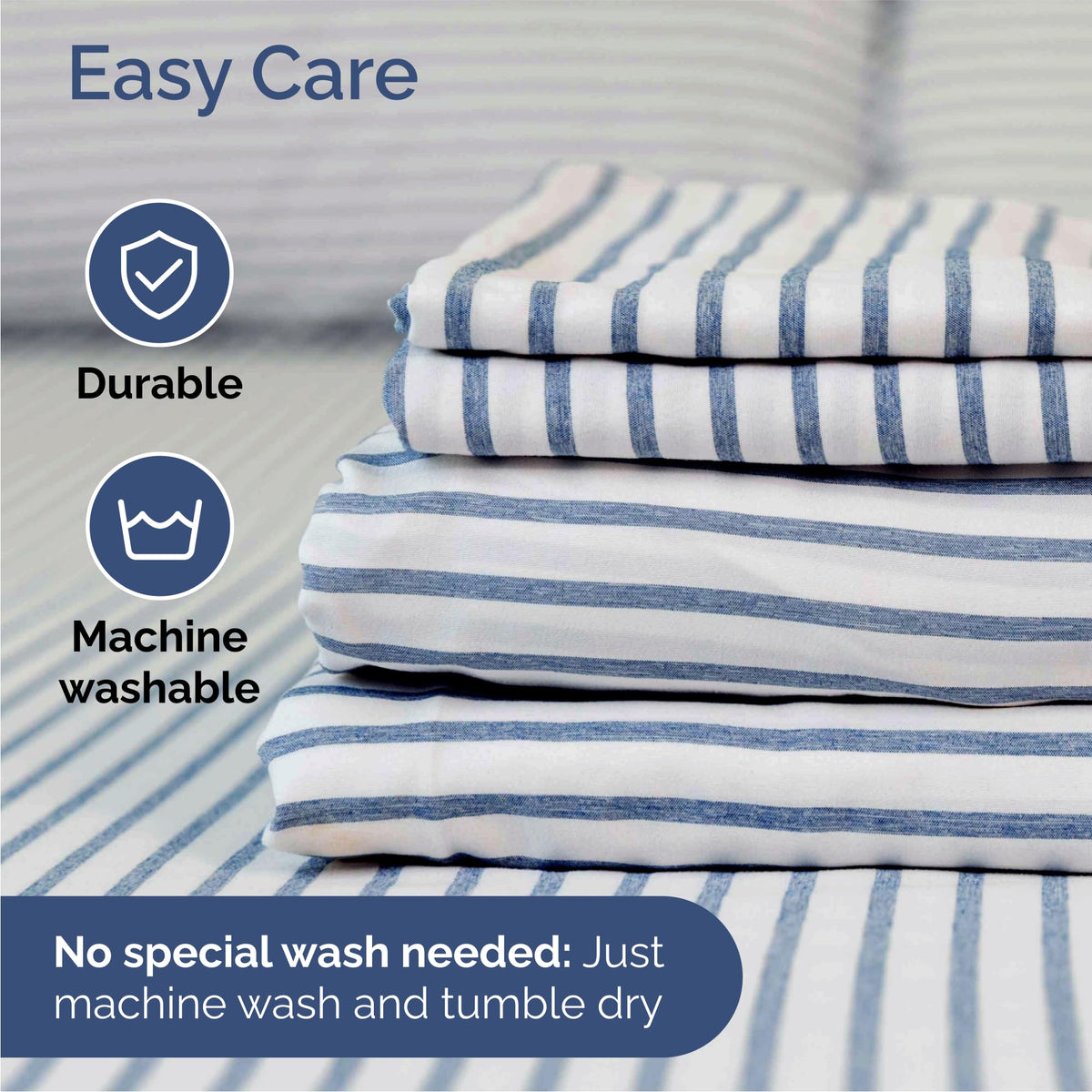 CGK Unlimited wrinkle-free surface keeps bed neat and inviting.