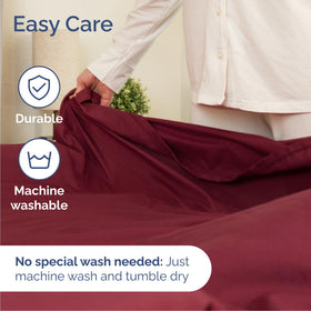 CGK Unlimited wrinkle-free finish keeps sheets looking neat.