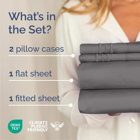 Close-up of breathable fabric on CGK Unlimited sheets for all-season use