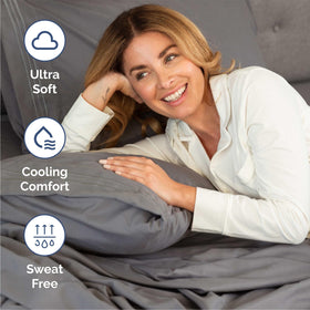 Easy-fit elastic edge shown on CGK Unlimited fitted sheet