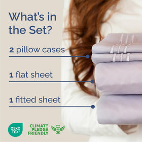 CGK Unlimited queen size sheet set fitted sheet deep pockets for secure fit.