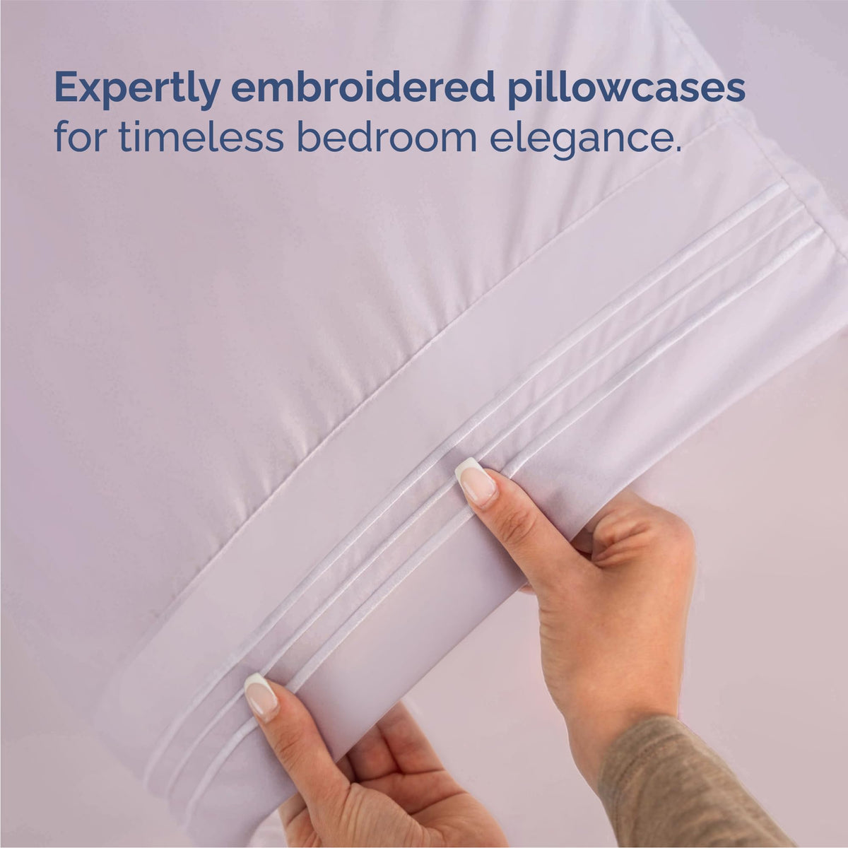 CGK Unlimited light lavender color adds calming style to any bedroom.