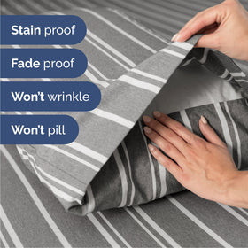 CGK Unlimited four-piece set offers easy fit on most mattresses.