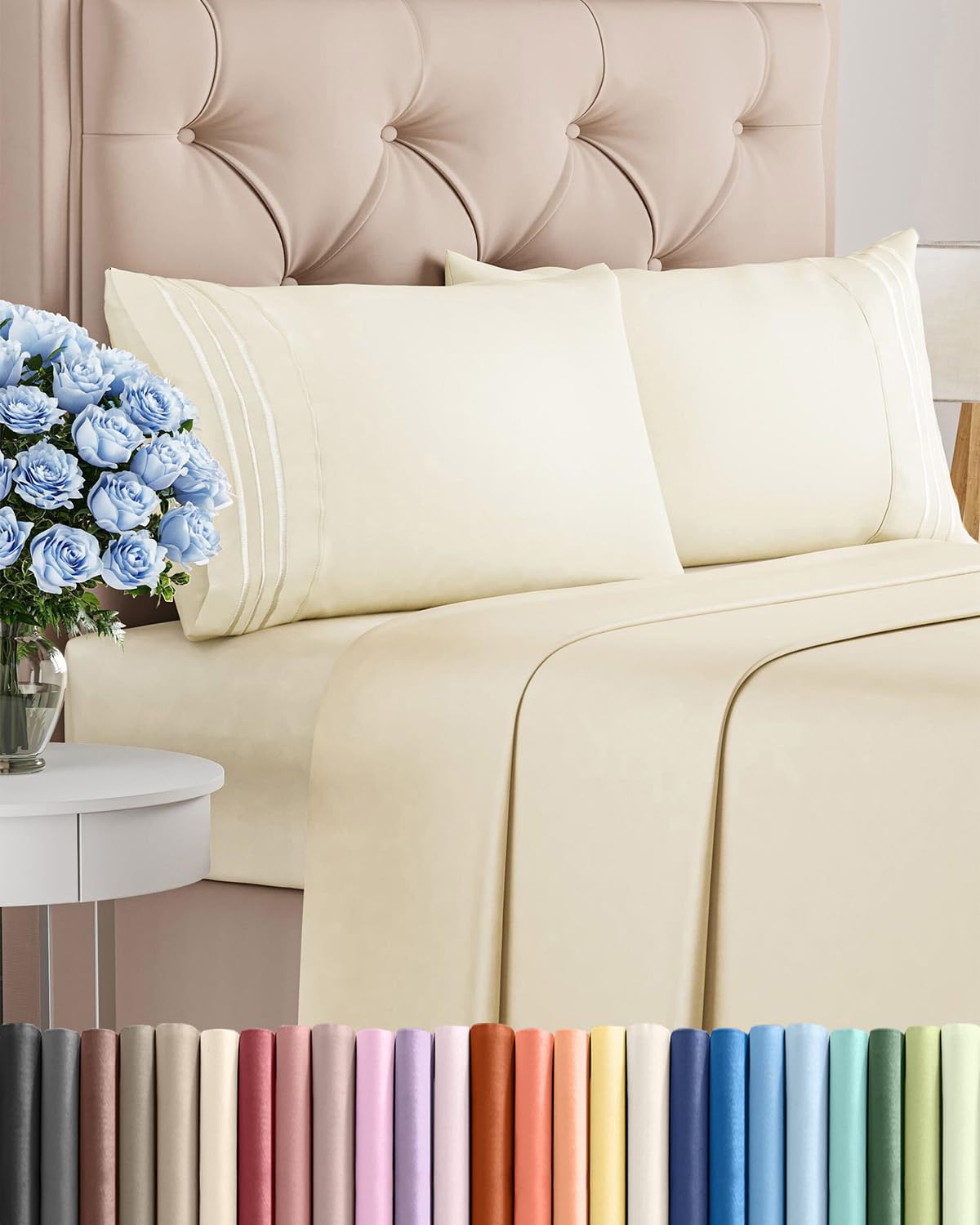 CGK Unlimited queen-size flat sheet showing breathable cooling for cooler sleep