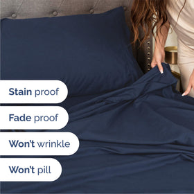 CGK Unlimited deep-pocket elastic band secures snug mattress fit.