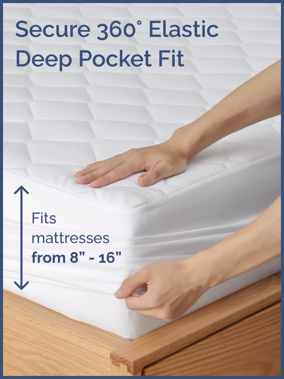 Whisper-quiet, non-crinkling protector supports undisturbed nights.
